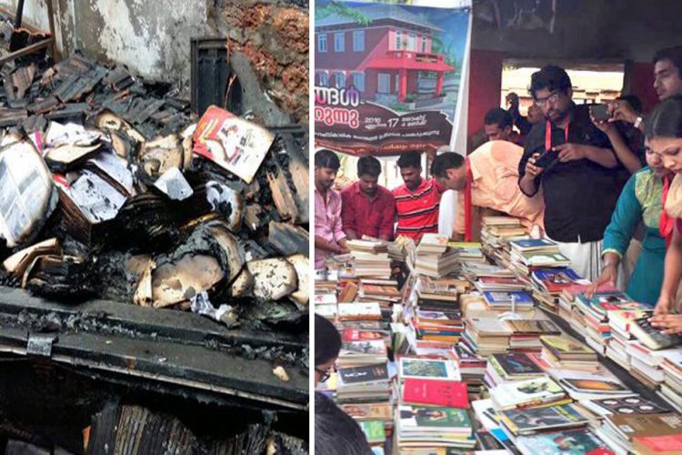 Kerala-Library-Burned-750x500